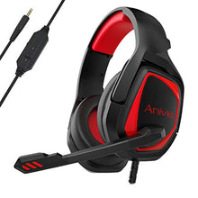 Load image into Gallery viewer, Gaming Headset Over Ear Stereo Headphone with Mic, Soft Memory Earmuffs, Noise Canceling, 3.5mm Audio-Jack for PS4 Xbox One Controller/Mac/PC/Computer/Phones/Tablets (Black Red)