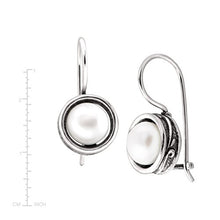 Load image into Gallery viewer, Silpada 'Modern Fairytale' 18 mm Freshwater Cultured Pearl Drop Earrings in Sterling Silver