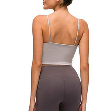 Load image into Gallery viewer, Lemedy Women Padded Sports Bra Fitness Workout Running Shirts Yoga Tank Top (S, Light Grey)