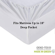 Load image into Gallery viewer, Bed Sheet Set Queen Size Sheets 4 Pieces, 600 Thread Count 100% Supima Cotton Sheets, Soft & Silk Sateen Weave, Fits Mattress Up to 18" ,Deep Pocket, Breathable & Fade Resistant