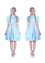Load image into Gallery viewer, ROLECOS The Grady Twins Costume Blue Creepy Sister Scary Doll Lolita Dress Halloween Party XXL BlueA