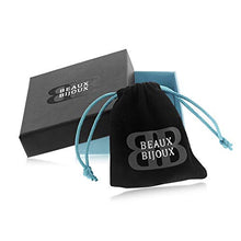 Load image into Gallery viewer, Sterling Silver High Polish Natural Larimar Four-Prong Pear-Shaped Earrings