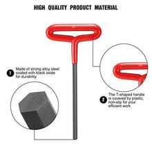 Load image into Gallery viewer, 10 Pieces T-handle Hex Key Set T-key Allen Wrench Kit Sizes 3/32, 7/64, 1/8, 9/64, 5/32, 3/16, 7/32, 1/4, 5/16, 3/8 Inches