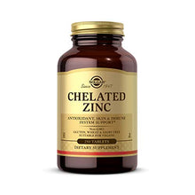 Load image into Gallery viewer, Solgar Chelated Zinc, 250 Tablets - Zinc for Healthy Skin - Supports Cell Growth & DNA Formation - Exerts Antioxidant Activity - Supports A Healthy Immune System - Non GMO, Vegan - 250 Servings
