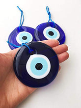 Load image into Gallery viewer, Luos Cultural Goods Evil Eye Home Protector - Glass Beads, Good Luck Charm, Doorway, Home Decoration, Wall Hanging, Gift Item, 2.75 Inches Wide