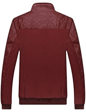 Load image into Gallery viewer, Tanming Men's Casual Slim Fit Lightweight Zip Up Softshell Bomber Jacket (XX-Large, Red)