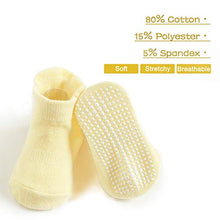 Load image into Gallery viewer, AVANTMEN Baby Socks with Grips Non Slip for Babies Girls Boys Toddlers Infants Kids Ankle Socks Anti Skid 6/12 Pack (12 Pack Girls - Assorted Solid, 1-3T)