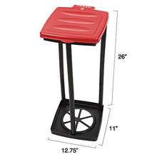 Load image into Gallery viewer, Wakeman Portable Trash Bag Holder- Collapsible Trashcan for Garbage and Indoor/Outdoor Use Outdoors -Ideal for Camping Recycling and More (Red)