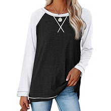 Load image into Gallery viewer, Womens Short Sleeve Raglan V Neck T Shirts Tees Casual Loose Fit Tshirts Tops