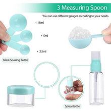Load image into Gallery viewer, Face Mask Mixing Bowl Set, Facial Mask Mixing Tool Kit with Plastic Mask Bowl Silicone Mask Brushes Measuring Cup Stick Spatulas Facial Sponge (10PCS)