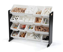 Load image into Gallery viewer, Humble Crew Extra-Large Toy Organizer, 16 Storage Bins, Espresso/White