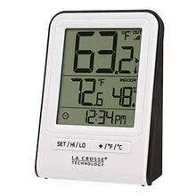 Load image into Gallery viewer, La Crosse Technology 308-1409WT-CBP Wireless Temperature Station with Time,White,