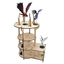 Load image into Gallery viewer, D&D 3D Mage's Tower Battle Map 4-Level 16 Inches Tall Wood Laser Cut with 1" Grid Wargaming Terrain for Dungeons & Dragons, Pathfinder, Warhammer or Other Tabletop RPG