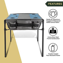 Load image into Gallery viewer, ARROWHEAD OUTDOOR 51” Heavy-Duty Portable Folding Table, 8 Cup Holders, Integrated Cooler, 2 Side Storage Pouches, No Sag Surface, Carrying Case, Steel Frame, High-Grade 600D Canvas, USA-Based Support