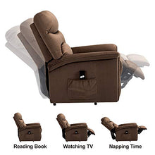 Load image into Gallery viewer, Bonzy Home Recliner New Electric Powered Lift Recliner Chair with Remote Control - Home Theater Seating - Bedroom & Living Room Chair Recliner Sofa for Elderly (Brown D145)