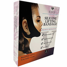 Load image into Gallery viewer, WIDVIH Silicone Double Chin Reducer,V Line Mask Facial Slimming Strap,Chin Up Mask Face Lifting Belt,Reusable Men And Women V Shaped Face And Neck Silicone Lifting Bandage To Tighten The Skin(Black)
