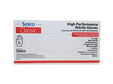 Load image into Gallery viewer, SYSCO HIGH Performance Nitrile Gloves Size XL Powder Free - 100 Gloves per Box
