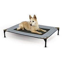 Load image into Gallery viewer, K&H PET PRODUCTS Original Pet Cot Elevated Dog Bed Gray/Black Mesh Large 30 X 42 X 7 Inches
