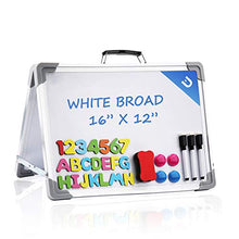 Load image into Gallery viewer, Small Dry Erase White Board,16x12 Inches Foldable Double Sided Portable Magnetic Mini Whiteboard for Kids Students Teacher Office and Home,School