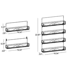 Load image into Gallery viewer, SWOMMOLY 4 Tier Wall Mount Spice Rack Organizer with 36 Spice Jars, 396 Spice Labels, Chalk Marker and Funnel Complete Set. Stackable Foldable Hanging Spice Shelf Storage Racks.