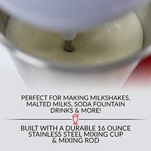 Load image into Gallery viewer, Nostalgia Two-Speed Electric Coca-Cola Limited Edition Milkshake Maker and Drink Mixer, Includes 16-Ounce Stainless Steel Mixing Cup & Rod-Red, 16 oz