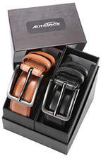 Load image into Gallery viewer, Mens Belt - Autolock Genuine Leather Dress Belt - Classic Casual Belt for Men in Gift Box