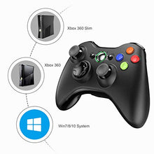 Load image into Gallery viewer, Wireless Controller for Xbox 360, VOYEE Enhanced Controller with Upgraded Joystick for Microsoft Xbox 360/ Slim/PC Windows 10 8 7 (Black)