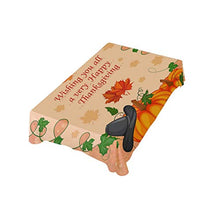 Load image into Gallery viewer, ALAZA Harvest Festival Happy Thanksgiving Day Thanksgiving Tablecloth,Washable Tablecloth,60 x 90 Inch Oblong/Rectangle Tablecloth for Family Dinner,Indoor or Outdoor Parties Etc