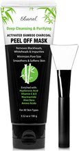 Load image into Gallery viewer, Ebanel Blackhead Remover Charcoal Peel Off Face Mask with Brush, Deep Cleansing Purifying Charcoal Mask Pore Cleaner Minimizer with Niacinamide, Hyaluronic Acid, Aloe, Green Tea, Brush Handle May Vary