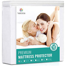 Load image into Gallery viewer, Vekkia Twin Size Bed Cover Premium Terry Cloth Breathable Waterproof Mattress Protector - Machine Washable