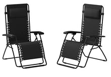 Load image into Gallery viewer, Caravan Canopy 80009000052 Sports Infinity Zero Gravity Chair (2 Pack), Black