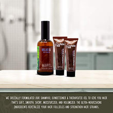 Load image into Gallery viewer, Nuspa Argan Oil With Shampoo and Conditioner Set - Color Safe Treatment, UV Protection, Intense Moisturizing For Dry, Damaged, Frizzy, Volumizing for Thin Hair 20ml