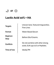 Load image into Gallery viewer, The Ordinary Lactic Acid 10% + Ha 30ml