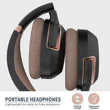 Load image into Gallery viewer, Wireless Active Noise Canceling Headphones with Mic,SUPSOO Wireless ANC Over Ear Bluetooth Headset, 80H Playtime, Deep Bass,Studio Stereo Sound,for Travel Home Office-Black Brown