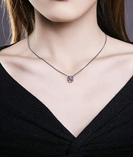 Load image into Gallery viewer, Luna Azure Vintage Style Sterling Silver 925 Moonstone Crown Pendant Necklace 18" Women girls Christmas gift present Jewelry