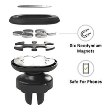Load image into Gallery viewer, Kenu Airframe Magnetic Phone Car Mount for Air Vent - Portable Mobile Holder - 360 Degree Rotation - 6 Powerful Magnets with 1 Reusable Steel Plate - Use with Latest iPhones, Samsungs, and Androids