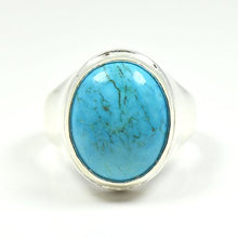 Load image into Gallery viewer, Jewelryonclick 4.5 Carat Natural Turquoise Gemstone 925 Sterling Silver Genuine Bold Rings for Men & Boys Astrology Decemebr Birthstone In Size 13