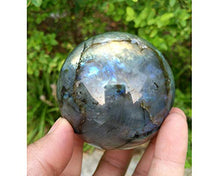 Load image into Gallery viewer, StoneStory Natural Labradorite Healing Crystal Natural Rock Crystal Quartz Gemstone Sphere Ball 80mm (Labradorite Moonstone, 3.14")