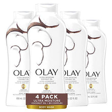 Load image into Gallery viewer, Olay Ultra Moisture Coconut Oasis Body Wash, for Smooth and Healthy Looking Skin, 22 Fl Oz (Pack of 4)