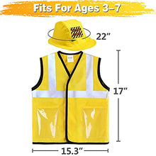 Load image into Gallery viewer, iPlay, iLearn Construction Worker Costume for Boys, Toddler Dress Up Clothes, Kid Builder Career Outfit W/ Tool Belt Vest Hat, Pretend Role Play Toy Set, Halloween Birthday Gift 3 4 5 6 Year Old Child