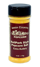 Load image into Gallery viewer, Amish Country Popcorn | Ballpark ButterSalt Popcorn Salt - 6 oz Bottle | Old Fashioned with Recipe Guide (6 oz Bottle)
