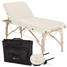 Load image into Gallery viewer, EARTHLITE Portable Massage Table Package AVALON TILT – Foldable Treatment Table with Tilt Option, Reiki Endplate, Premium Flex-Rest Face Cradle & Strata Cushion, Carry Case (30”x73”)