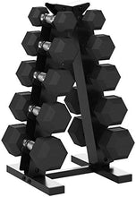 Load image into Gallery viewer, CAP Barbell 150-lb Hex Dumbbell Weight Set with Vertical Rack