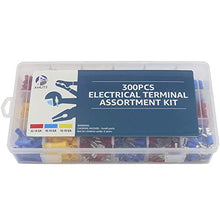 Load image into Gallery viewer, Amlits 300 PCS Insulated Wire Electrical Connectors - Butt, Ring, Spade, Quick Disconnect - Crimp Terminals Connectors Assortment Kit