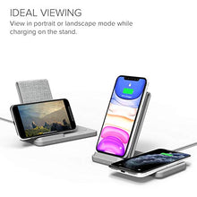 Load image into Gallery viewer, iOttie iON Wireless Duo 10W Stand + 10W Pad Qi-Certified Charger Compatible with iPhone and Samsung Galaxy | Includes Power Cable & Adapter | Light Grey