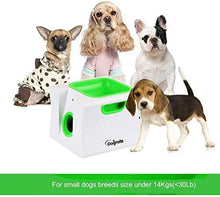 Load image into Gallery viewer, IDOGMATE Small Interactive Ball Launcher with Rechargeable, Automatic Dog Ball Thrower for Mini Dog (Small Machine with 3 Balls)