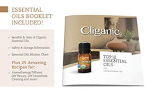 Load image into Gallery viewer, Cliganic USDA Organic Aromatherapy TOP 12 Essential Oils Set, 100% Pure - Peppermint, Lavender, Eucalyptus, Tea Tree, Lemongrass, Rosemary, Frankincense, Orange, Lemon, Cassia, Cedarwood & Grapefruit