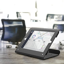 Load image into Gallery viewer, Beelta Tablet Kiosk POS Stand for 10.2 inch iPad 7 8 9 Generation, 360 Swivel Base, Anti Theft iPad Retail Stand, Metal, Black, BSC102BT