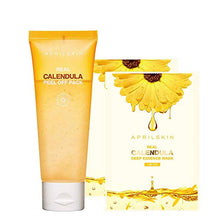 Load image into Gallery viewer, APRILSKIN Calendula Peel Off Mask + FREE Calendula Deep Essence Mask 2EA | Dry, sensitive, acne-prone skin | Exfoliating, soothing & hydrating | 3.52 oz | No sulfates and artificial fragrance