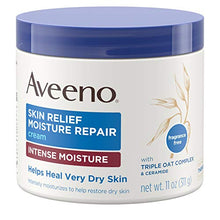 Load image into Gallery viewer, Aveeno Skin Relief Intense Moisture Repair Cream with Triple Oat Complex, Ceramide & Rich Emollients, Steroid- & Fragrance-Free Moisturizing Body Cream for Extra-Dry Skin, 11 oz